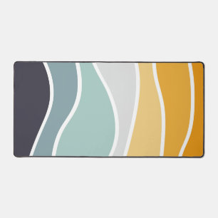 Kleurrijke zomerse retro stijl golven bureaumat