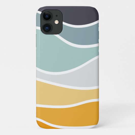 Kleurrijke zomerse retro stijl golven Case-Mate iPhone case (Achterkant)