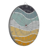Kleurrijke zomerse retro stijl golven dartbord (Voorkant Links)
