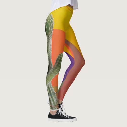 Kleurrijke Zomerstemming aangepaste Leggings (Rechts)