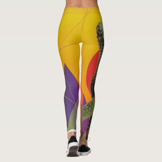 Kleurrijke Zomerstemming aangepaste Leggings (Achterkant)