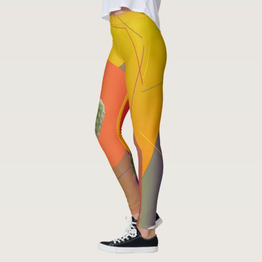Kleurrijke Zomerstemming aangepaste Leggings (Links)
