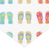 Kleurrijke zomerstrand Teenslippers tafelkleed (Gekanteld)