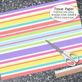 Kleurrijke zomerstrepen van geel, paars, oranje tissuepapier