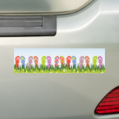 Kleurrijke zomerTeenslippers in de zon Bumpersticker (Op auto)