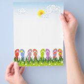 Kleurrijke zomerTeenslippers in de zon Flyer (Hand)