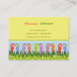 Kleurrijke zomerTeenslippers in de zon Visitekaartje