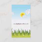 Kleurrijke zomerTeenslippers in de zon Visitekaartje (Achterkant)