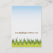 Kleurrijke zomerTeenslippers in de zon Visitekaartje (Achterkant)