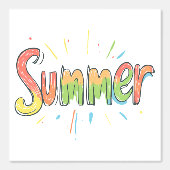 Kleurrijke zomertekst behang (Voorkant)