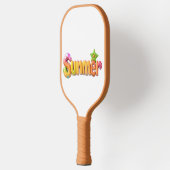 Kleurrijke zomertekst met ster pickleball paddle (Links)