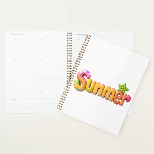 Kleurrijke zomertekst met ster planner (Display)