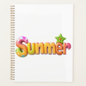 Kleurrijke zomertekst met ster planner (Voorkant)