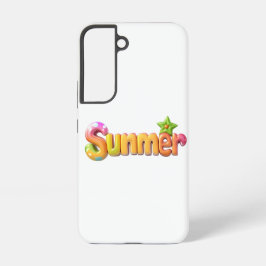 Kleurrijke zomertekst met ster samsung galaxy hoesje