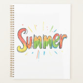 Kleurrijke zomertekst planner (Voorkant)