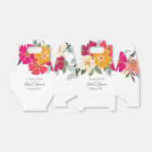 Kleurrijke zomertuin: heldere Floral Bride Shower Bedankdoosjes (Uitgevouwen)