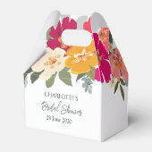 Kleurrijke zomertuin: heldere Floral Bride Shower Bedankdoosjes (Voorkant Zijde)