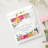 Kleurrijke zomertuin: heldere Floral Bride Shower Bedankzakje (Gezegeld)