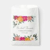 Kleurrijke zomertuin: heldere Floral Bride Shower Bedankzakje (Voorkant)