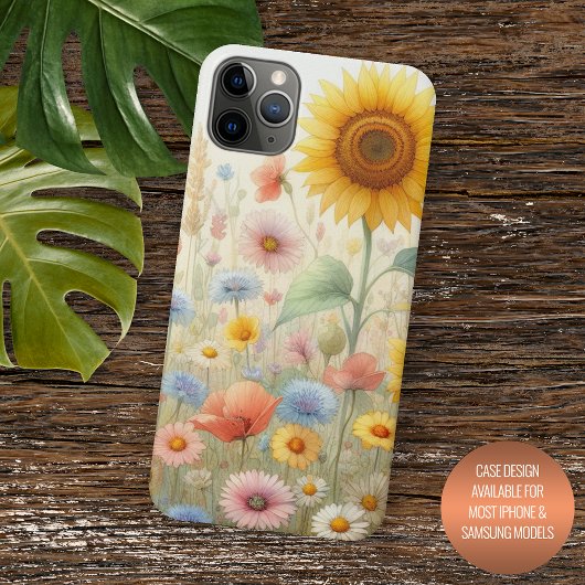 Kleurrijke Zomerveldbloemen Bloemen Bloemen Bloeme Case-Mate iPhone Case