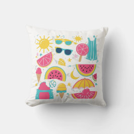 Kleurrijke zomervibes - Helder en leuk seizoensgeb Kussen
