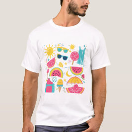 Kleurrijke zomervibes - Helder en leuk seizoensgeb T-shirt