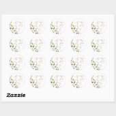 Kleurrijke Zomervogels Wervelt Chic Wedding Sticke Ronde Sticker (Vel)