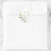 Kleurrijke Zomervogels Wervelt Chic Wedding Sticke Ronde Sticker (Tas)