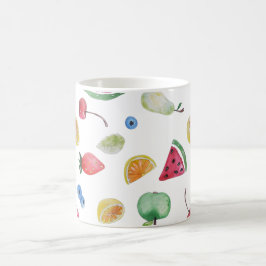Kleurrijke zomervruchten koffiemok