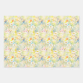 Kleurrijke zomerweide wilde bloemen inpakpapier vel (Voorkant 2)