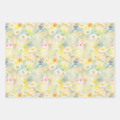 Kleurrijke zomerweide wilde bloemen inpakpapier vel (Voorkant)