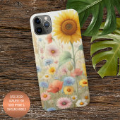 Kleurrijke zomerwilde bloemen bloemenkunst met Wat iPhone Hoesje