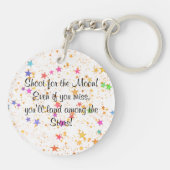 Kleurrijke zon, maan en sterren Sleutelhanger (Achterkant)