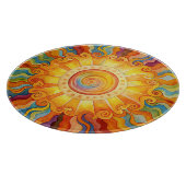 Kleurrijke Zon Snijplank (Hoek)