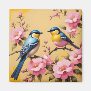 Kleurrijke zongvogels magneet
