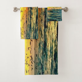 Kleurrijke zonnebaden bad handdoek