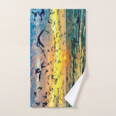 Kleurrijke zonnebaden bad handdoek (Handdoek)