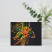 Kleurrijke zonnebloem Abstracte Bloem Kunst Briefkaart (Staand voorkant)