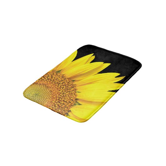 Kleurrijke Zonnebloem Bloemen Badkamer Mat (Gekanteld)