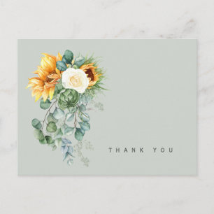 Kleurrijke Zonnebloem Bloemen Salie Begrafenis Dan Briefkaart