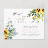 Kleurrijke Zonnebloem Bloemen Vrijgezellenfeest Aankondigingskaart (Voorkant)