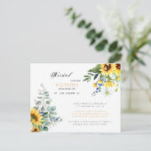 Kleurrijke Zonnebloem Bloemen Vrijgezellenfeest Aankondigingskaart (Staand voorkant)