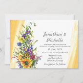 Kleurrijke zonnebloem Christelijke bruiloft Kaart (Voorkant)