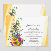 Kleurrijke zonnebloem Christelijke bruiloft Kaart (Voorkant / Achterkant)