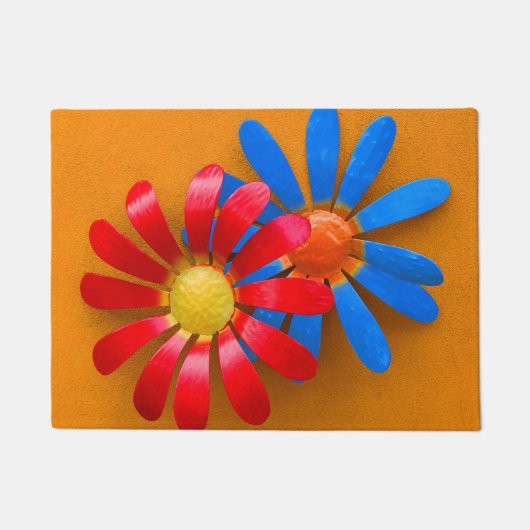 Kleurrijke Zonnebloem Decoratie Deurmat (Voorkant)