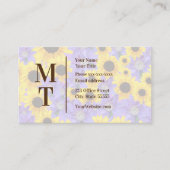 Kleurrijke zonnebloem en Paars, speciaal gepersona Visitekaartje (Voorkant)