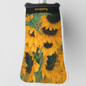 Kleurrijke Zonnebloem Foto Naam Putter Golfheadcover (Draai 90)
