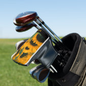 Kleurrijke Zonnebloem Foto Naam Putter Golfheadcover (Insitu)