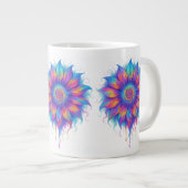 Kleurrijke zonnebloem grote koffiekop (Voorkant rechts)