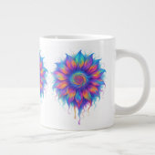 Kleurrijke zonnebloem grote koffiekop (Rechts)